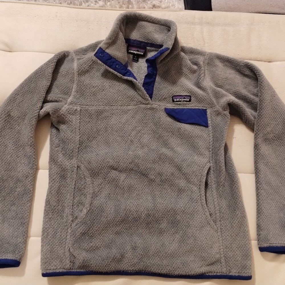 Women's SMALL Patagonia Re-Tool Snap-T Pullover Nickel X Dye Harvest Moon Blue